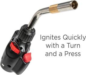 img 1 attached to Ivation Propane Torch with Easy Trigger-Start Ignition, High-Temperature Flame [2372°F], Adjustable 🔥 Flame Control - Ideal for Light Welding, Soldering, Brazing, Heating, Thawing & More