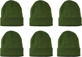 img 2 attached to 🧣 Gelante 6-Pack Unisex Knitted Winter Beanie Hat