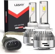 💡 upgrade your lighting with lasfit 9005 hb3 led bulbs - 60w 6000lm 6000k white adjustable beam - plug & play convenience logo