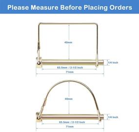 img 3 attached to 🔒 CZC AUTO 10-пакетняя фиксирующих штифтов для валов - штифты безопасности диаметром 1/4 дюйма для фермерской, газонной, садовой повозок, прицепных соединений, соединителей, буксировки - квадратное и арочное исполнение - надежная конструкция.