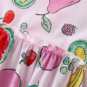 img 2 attached to 🌸 HILEELANG Little Girls Cotton Sundress with Sleeveless Flower Print - Casual Summer Jumper Skirt