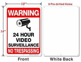 img 3 attached to 📷 Faittoo CCTV Surveillance Trespassing Reflective Occupational Health & Safety Products for Safety Signs & Signals