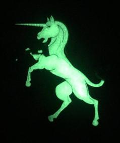 img 1 attached to 🦄 Glow in The Dark Tactical Unicorn PVC Morale Patch, 3"T x 4.5"W with Green Mane