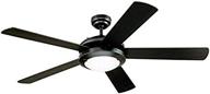 ciata lighting 52-inch comet ceiling fan | matte black finish | dimmable led light fixture | frosted glass | reversible matte black/marble blades логотип