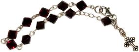 img 3 attached to 💎 Swarovski Crystal Elements Girls' Rosary Bracelet Jewelry