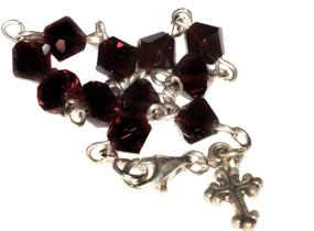 img 1 attached to 💎 Swarovski Crystal Elements Girls' Rosary Bracelet Jewelry