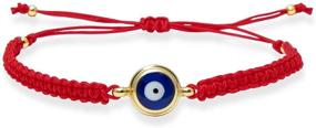 img 4 attached to 🔮 Malaisa Evil Eye Adjustable Hand Kabbalah String Bracelets: Stylish Protection and Friendship Bracelets for Women, Men, and Teens