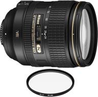 📷 nikon af-s nikkor 24-120mm f/4g ed vr lens with pro filter (renewed) - high-quality photography lens for enhanced shots logo