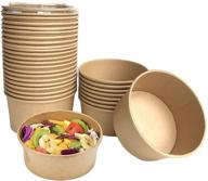 🍲 canaan [30-120 packs] 26oz large paper bowls: convenient salad bowls with lids for hot or cold food - perfect for take outs! logo