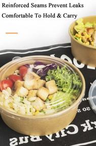 img 1 attached to 🍲 Canaan [30-120 Packs] 26oz Large Paper Bowls: Convenient Salad Bowls with Lids for Hot or Cold Food - Perfect for Take Outs!