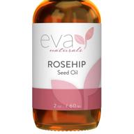 🌹 organic rosehip seed oil by eva naturals - 2oz natural face serum helps diminish stretch marks and acne scars - reduces inflammation, enhances collagen to reveal radiant skin - high-quality, unrefined formula logo