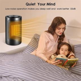 img 2 attached to 🔥 Compact Ceramic Tower Heater: Fast Heating, Over-Heat & Tip-Over Protection for Bedroom and Office