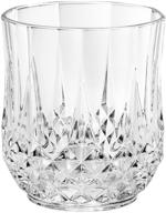 🍷 set of 4 cristal d'arques longchamp diamax double old fashion glasses логотип