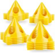 🎨 dafopvill yellow cone canvas and cabinet door riser - 20 pcs acrylic and epoxy cast painted canvas support stand. painters pyramid for easy cabinet paint and oil painting logo