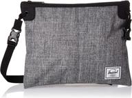 👜 herschel 10357 00001 os alder crossbody bag for women - black handbag & wallet combo logo