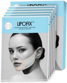 img 4 attached to 👄 LipoFix Double Chin Reducer Intense Lifting Double Layer Mask - Pack of 5 Masks