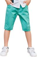 🩳 bycr cotton elastic shorts 7172100792: boys' comfy & stylish clothing essential logo