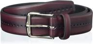 👔 men's burgundy dress leather belts by stacy adams logo