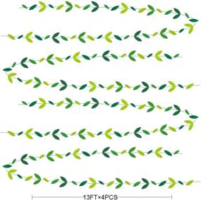 img 3 attached to Stunning 52 Feet Spring Summer Theme Green Leaf Garland - Perfect Party Decorations Kit for Green Birthday, Baby Shower, Wedding, Engagement, Bridal Shower & Showcase Décor (4 Packs)