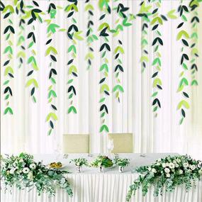 img 4 attached to Stunning 52 Feet Spring Summer Theme Green Leaf Garland - Perfect Party Decorations Kit for Green Birthday, Baby Shower, Wedding, Engagement, Bridal Shower & Showcase Décor (4 Packs)