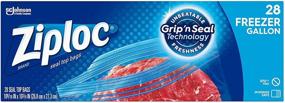 img 4 attached to 🔒 Enhanced Ziploc Freezer Bags with Advanced Grip 'n Seal Technology – Gallon Size, 28 Count