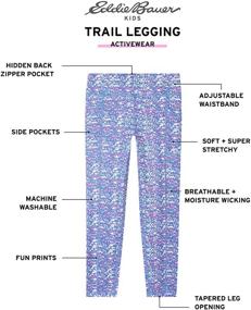 img 3 attached to 🩲 Enhanced Comfort and Functionality: Eddie Bauer Girls Leggings with Stretch and Phone Pocket