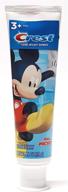 🐭 crest mickey mouse toothpaste for kids: strawberry flavor, 4.2 oz (119g) - ideal for ages 3+! logo