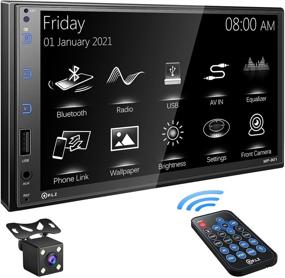 img 4 attached to 🚗 Enhanced Car Stereo System with 7 Inch HD Touchscreen, iOS/Android Compatibility, Mirror Link, Bluetooth 5.1, Rear/Front View Camera: P.L.Z Upgrade your Ride!