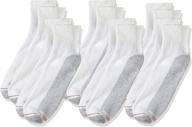 🧦 premium comfort: cushion ankle socks (186/6) in white, size 10-13 logo