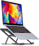 📚 savfy portable laptop stand holder for desk - foldable ergonomic aluminum laptop mount for 12''-15'' macbook, ipad, notebook - adjustable multi-angle lightweight design logo