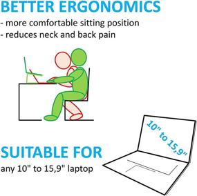 img 2 attached to 🖥️ Elevate Your Productivity with the Laptop Stand Ergonomic MacBook Stand: Compatible with MacBook Air Pro, Dell XPS, Lenovo & More 10-15.9" Laptops