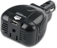 powerline 90307: ultra efficient 140/200 watt mobile inverter with usb power port logo