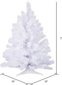 img 1 attached to Vickerman 2' Crystal White Spruce Artificial Christmas Tree with Dura-lit Lights - Seasonal Indoor Home Decor