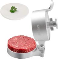 🍔 ovos adjustable burger press - hamburger patty maker for bbq grill with 100 wax papers, non-stick cast aluminum, makes patties from 1/4 lb to 3/4 lb. logo