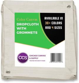 img 4 attached to 🏢 CCS Chicago Canvas Heavy-Duty Canvas Drop Cloth with Grommets – Ultimate Protection for Floors & Furniture | 8x10 Feet | Natural Cotton Duck Material, Washable & Reusable | Ideal for Dropcloth Curtains