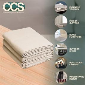 img 3 attached to 🏢 CCS Chicago Canvas Heavy-Duty Canvas Drop Cloth with Grommets – Ultimate Protection for Floors & Furniture | 8x10 Feet | Natural Cotton Duck Material, Washable & Reusable | Ideal for Dropcloth Curtains