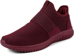 img 4 attached to Troadlop Knitted Fashion Lightweight Outdoor Men's Shoes in Fashion Sneakers