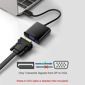 img 3 attached to 🖥️ Высококачественный адаптер DisplayPort to VGA - Идеально подходит для компьютера, ноутбука, монитора, проектора, телевизора и многого другого!