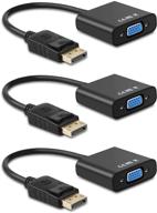 🖥️ high-quality displayport to vga converter adapter - ideal for computer, laptop, monitor, projector, hdtv, and more! logo