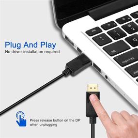 img 2 attached to 🖥️ Высококачественный адаптер DisplayPort to VGA - Идеально подходит для компьютера, ноутбука, монитора, проектора, телевизора и многого другого!