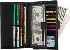 img 3 attached to Stylish and Functional Handbags & Wallets with Ample Capacity - WOZEAH Artificial Organizer Checkbook for Women