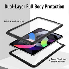 img 3 attached to Ipad Air 4 Waterproof Case 2020: Ultimate Full-Body Protection with Lanyard and Kickstand