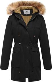 img 4 attached to WenVen Womens Winter Windbreaker Military