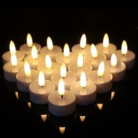 img 3 attached to 🕯️ Wondise LED Tea Lights with Timer - Set of 12 Realistic Flameless Flickering Candles for Wedding Dinner Decoration