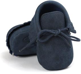 img 4 attached to 👶 Soft Sole Baby Moccasins Sneakers: Stylish Tassel Prewalker Shoes for Boys and Girls