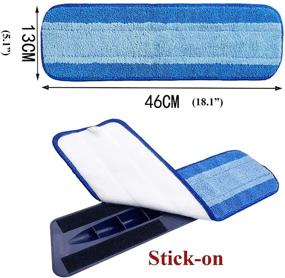 img 2 attached to 🧹 Lythor Microfiber Mop Pads - Reusable Floor Cleaning Pads for Bona Mop (Pack of 2) - Microfiber Mop Replacement Pads