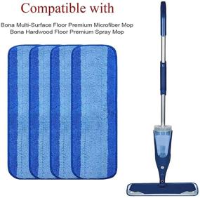 img 1 attached to 🧹 Lythor Microfiber Mop Pads - Reusable Floor Cleaning Pads for Bona Mop (Pack of 2) - Microfiber Mop Replacement Pads