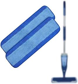 img 4 attached to 🧹 Lythor Microfiber Mop Pads - Reusable Floor Cleaning Pads for Bona Mop (Pack of 2) - Microfiber Mop Replacement Pads