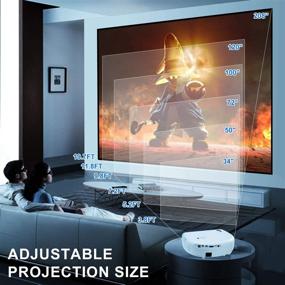 img 1 attached to Cofun CL760 3600 люксов Full HD LED видеопроектор - идеальный домашний кинотеатр с Fire TV Stick, поддержка DVD, ПК/ноутбука, PS4