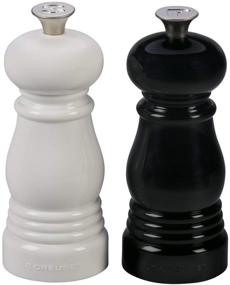 img 1 attached to Le Creuset Small Salt and Pepper Mill Duo, 5x2 inches each, Black and White